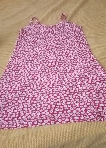 krmizi bayan Çiçekli V Yaka Elbise - Görsel 2