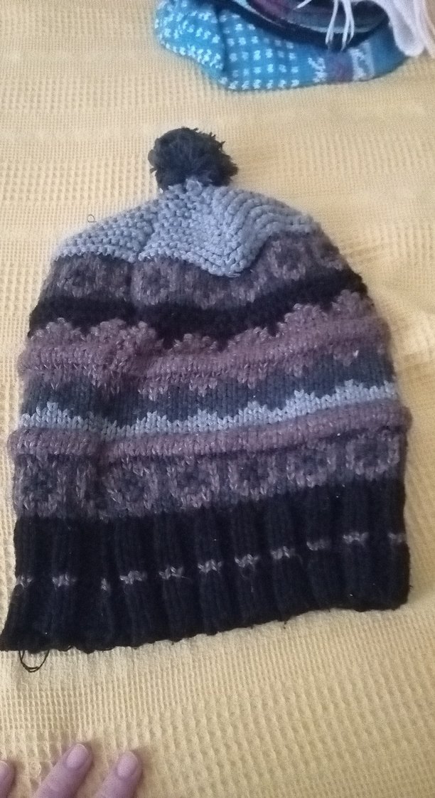 Bohem Tarz Kadın Gri Örgü Bere - Görsel 3