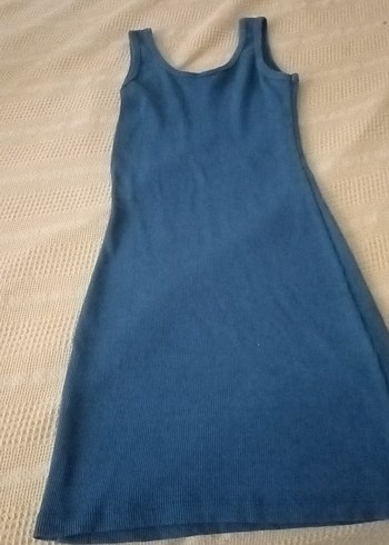 yesil Triko Midi Elbise - Görsel 3