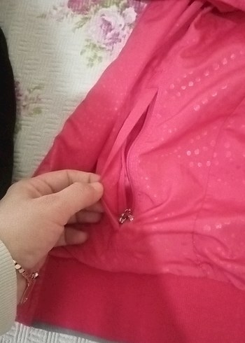 Koyu Pembe Kapüşonlu Kadın Ceket - Görsel 10