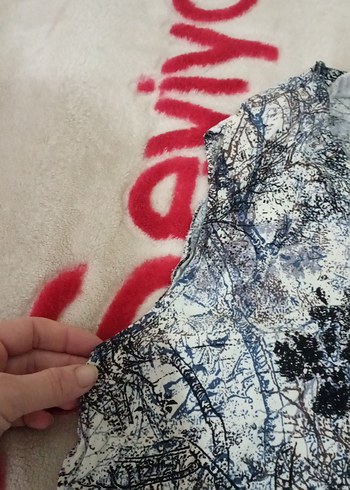 Gri Desenli V Yaka Uzun Kadın Elbise - Görsel 6