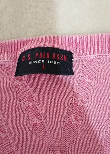 Pembe V Yaka Kadın Triko Kazak - Görsel 7