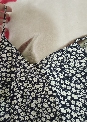 Düğmeli Askısız Mini Kadın Bluz - Görsel 4