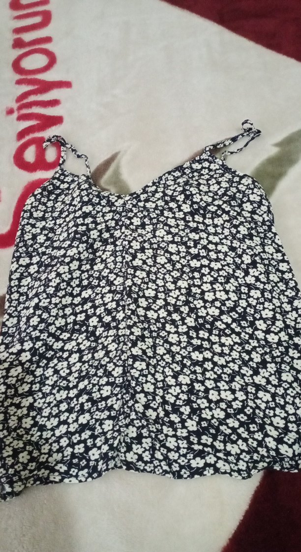 Düğmeli Askısız Mini Kadın Bluz - Görsel 3