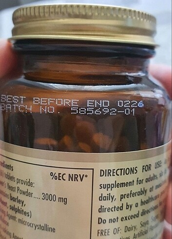 Diğer Brewers yeast with vitamin b12