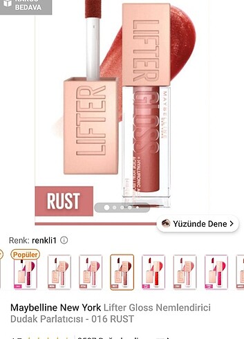 MAYBELLİNE LIFTER GLOSS 16 RUST