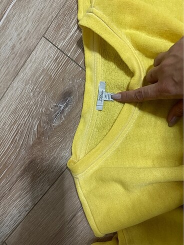 m Beden sweatshirt sarı