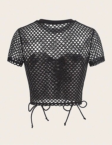 Sheinside Gothic transparan crop büstiyer
