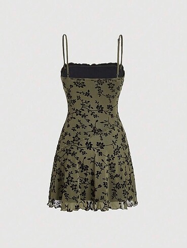 Sheinside Desenli askılı elbise