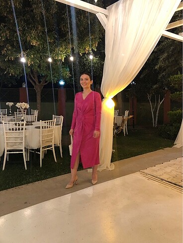s Beden Zara pembe elbise
