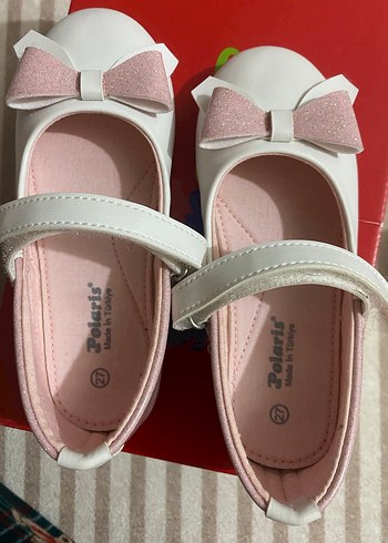 Kız Çocuk Beyaz Fiyonklu Babet - Görsel 6