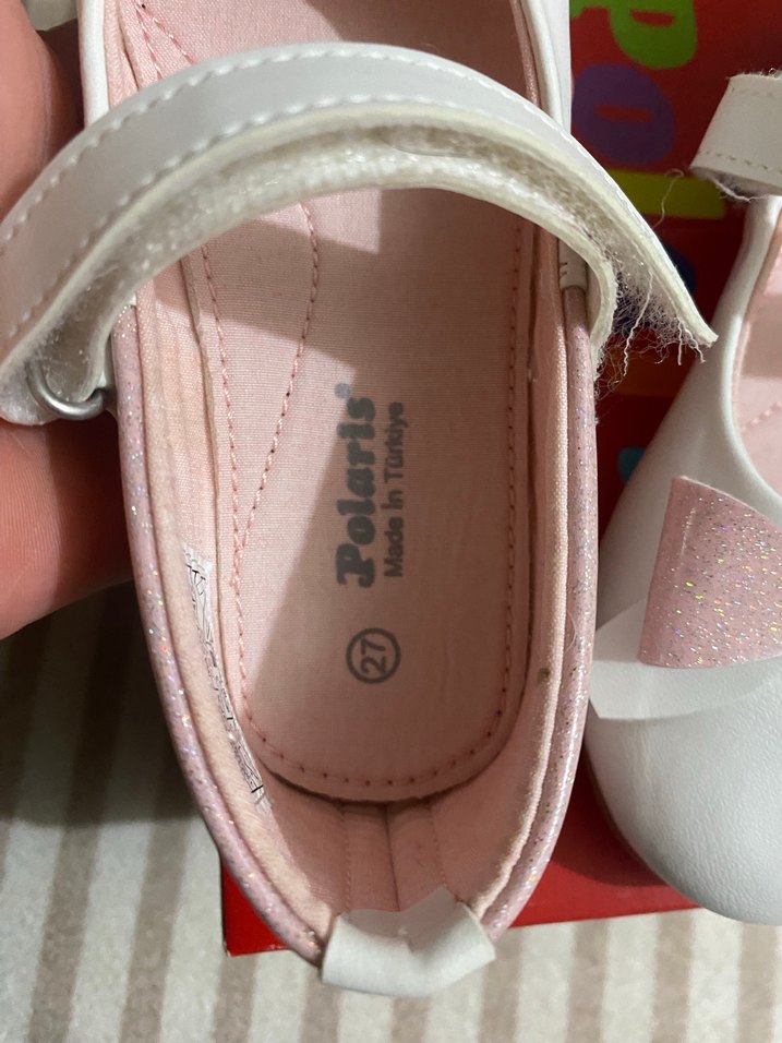 Kız Çocuk Beyaz Fiyonklu Babet - Görsel 3