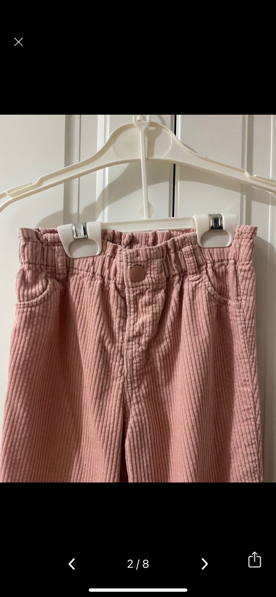 H&MKadife Pilili Kız Pantolonu - Görsel 2