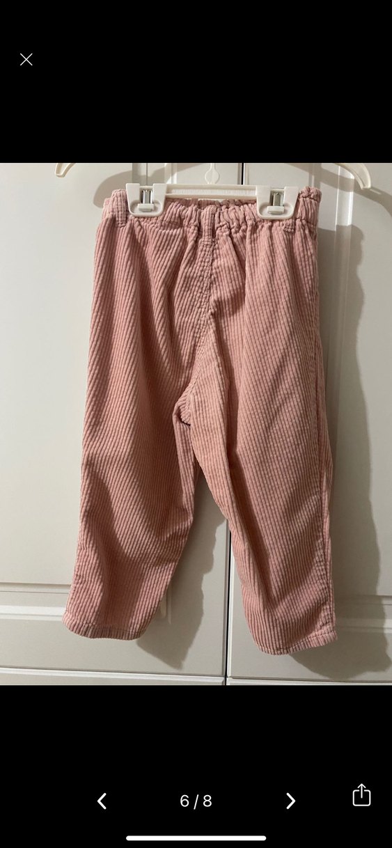 H&MKadife Pilili Kız Pantolonu - Görsel 5