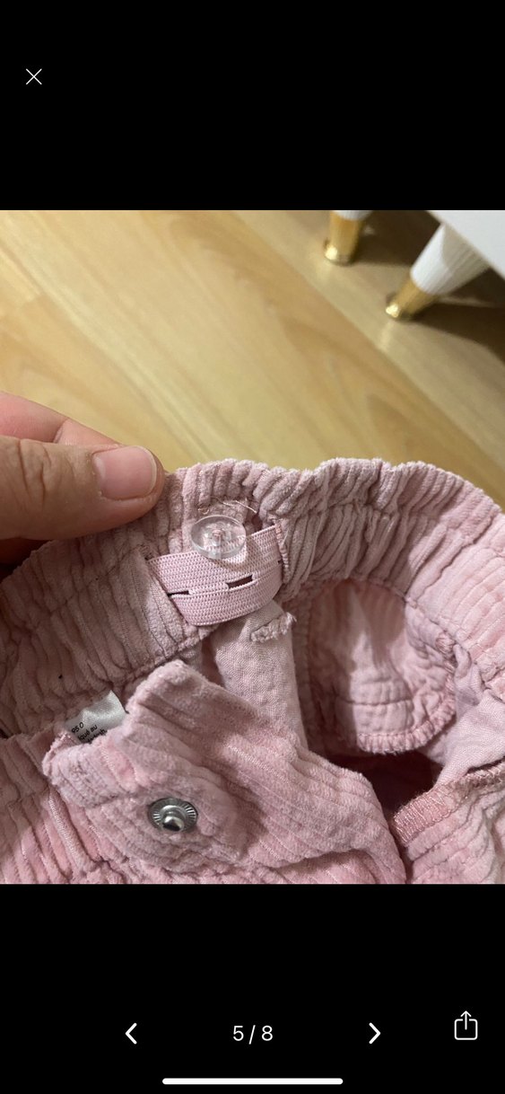 H&MKadife Pilili Kız Pantolonu - Görsel 4