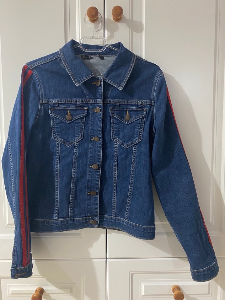 Düğmeli Mavi Kadın Denim Ceket - Görsel 2