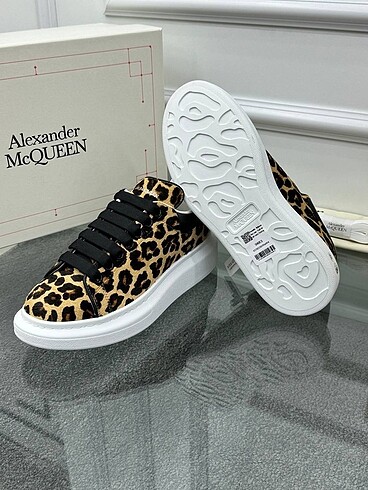 38 Beden kahverengi Renk ALEXANDER MCQUEEN LEOPAR