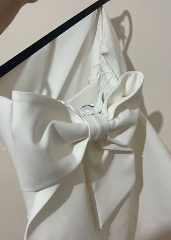 Zara Beyaz Straplez Mini Elbise