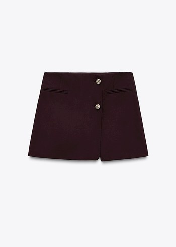 s Beden bordo Renk Zara etiketli şort etek