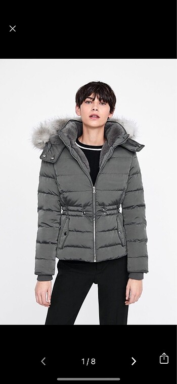 Zara kaztüyü kürklü mont