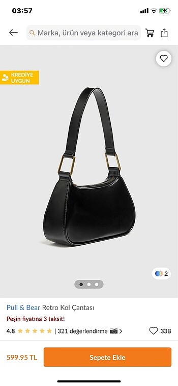 pull and bear retro kol çantası