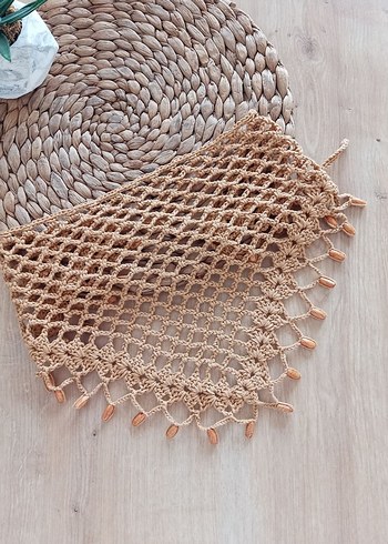  Beden Boncuklu File Bohem Örgü Bandana
