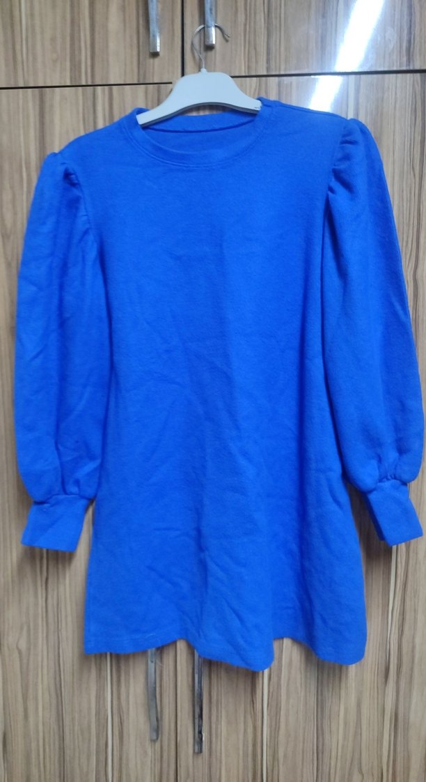 Mavi Kadın Sweatshirt, Uzun Kollu, Salaş Kesim - Görsel 2