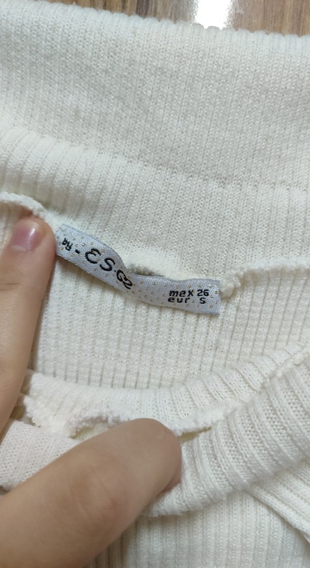 Beyaz Uzun Kollu Triko Kadın Kazak - Görsel 3