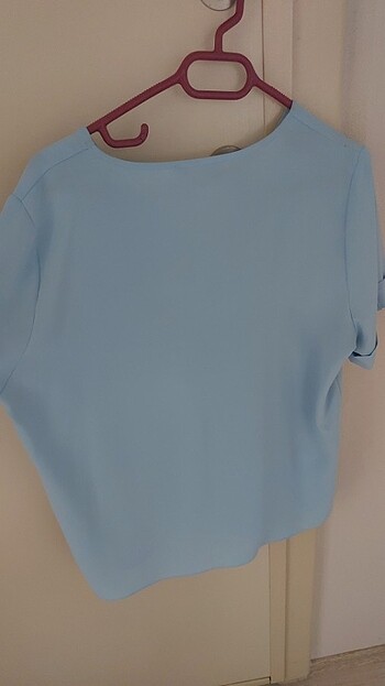 48 Beden mavi Renk Sifon bluz