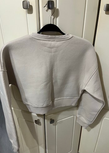 Gri Leopar Baskılı Kadın Sweatshirt - Görsel 4