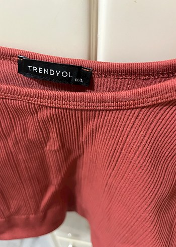 Bordo Kadın Triko Crop Top - Görsel 2