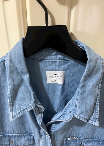 Düğmeli Kısa Kollu Midi Kot Elbise - Görsel 2