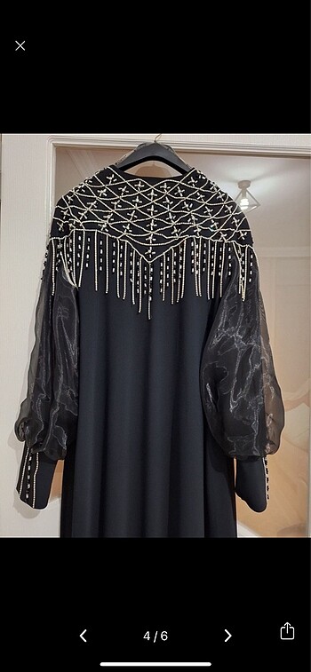 42 Beden siyah Renk white corner vip abaya