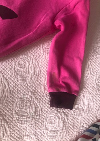 Orijinal adidas içi kürklü fermuarlı kapşonlu sweatshirt 18-24ay - Görsel 5