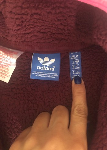 Orijinal adidas içi kürklü fermuarlı kapşonlu sweatshirt 18-24ay - Görsel 2