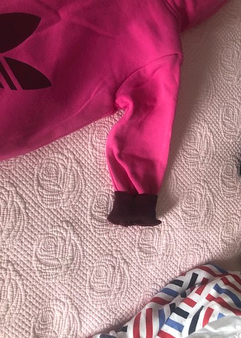 Orijinal adidas içi kürklü fermuarlı kapşonlu sweatshirt 18-24ay - Görsel 6