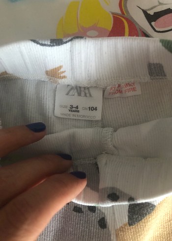 Zara paw petrol baskılı uzun kollu tişört ve tayt 3-4 yaş - Görsel 3