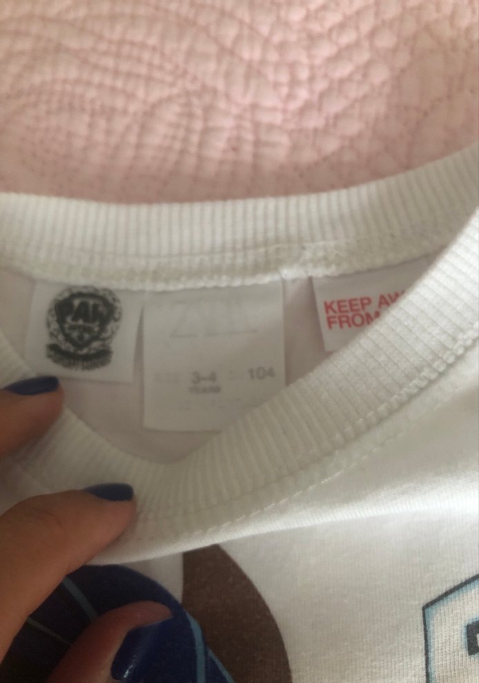 Zara paw petrol baskılı uzun kollu tişört ve tayt 3-4 yaş - Görsel 2