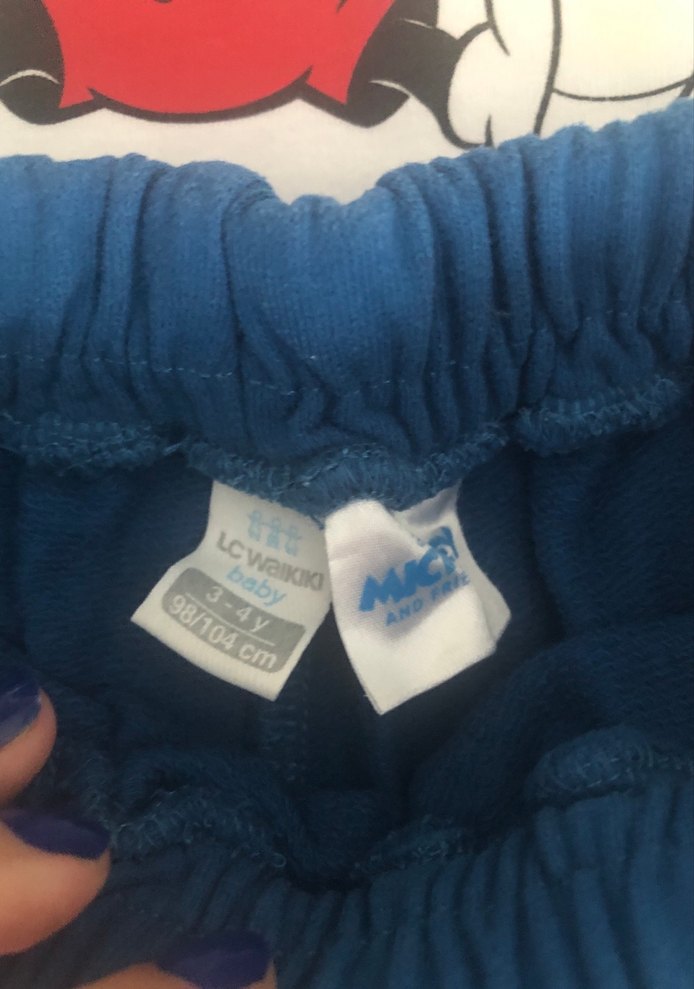 Mickey Mouse Baskılı Erkek Bebek Uzun Kollu Takım 3-4 yaş - Görsel 3