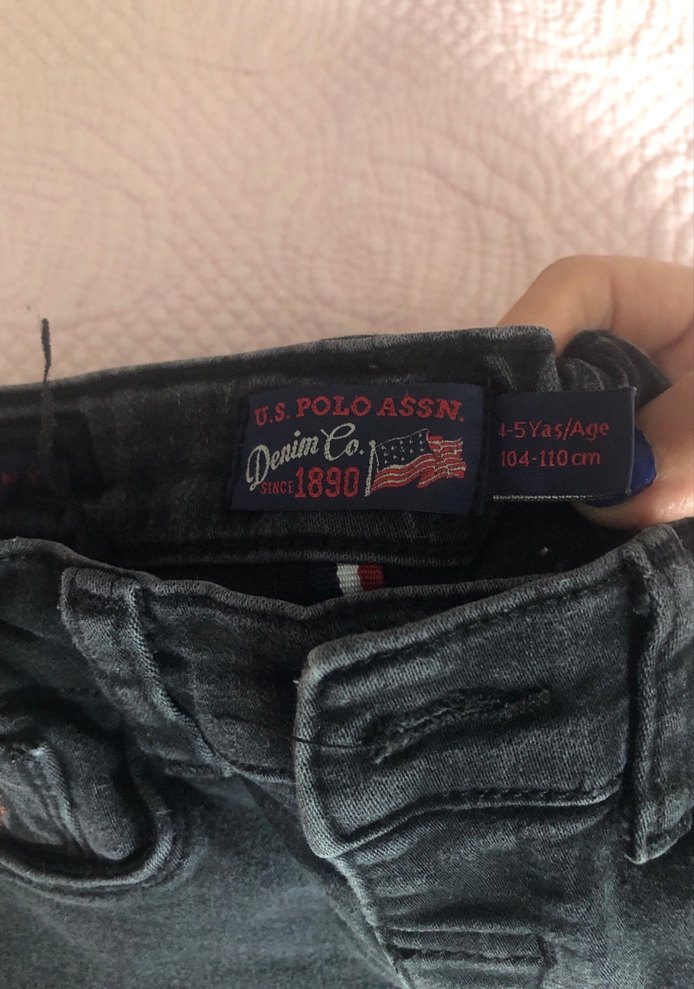 U.S polo marka 4-5 yaş erkek kız çocuk kot pantalon - Görsel 2