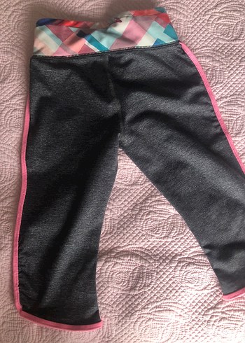 5 Yaş Beden Gap marka xs Pembe Gri Bağcıklı Spor Tayt
