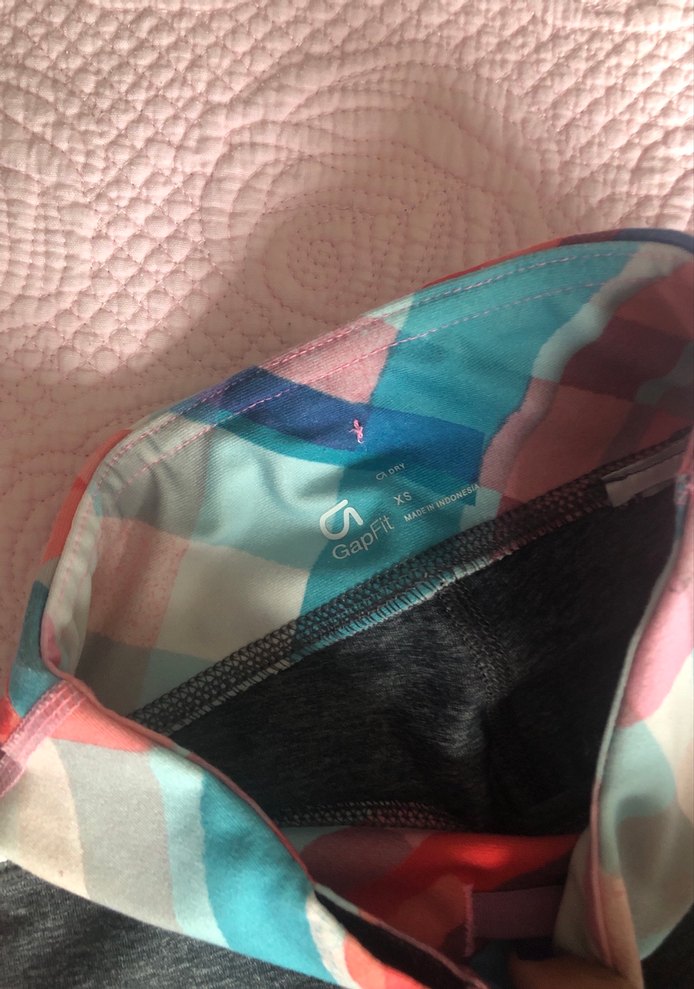 Gap marka xs Pembe Gri Bağcıklı Spor Tayt - Görsel 2