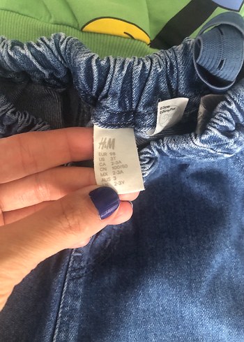 Erkek Bebek H&M marka mickey mouse  Denim Takım - Görsel 2