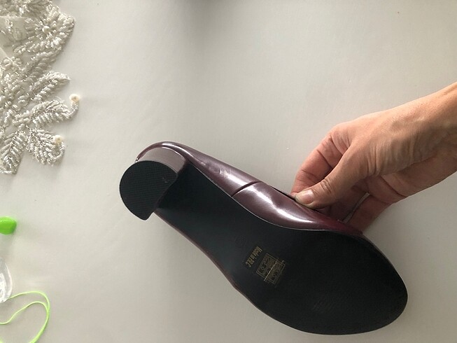 38 Beden bordo Renk Hiç kullanılmamış ayakkabı 38 bordo deri topuklu