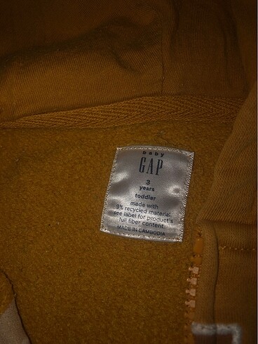 24-36 Ay Beden Orijinal gap kapuşonlu sweatshirt 3 yaş