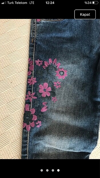 8 Yaş Beden mavi Renk U.S polo 7-8 yas yas kot pantalon