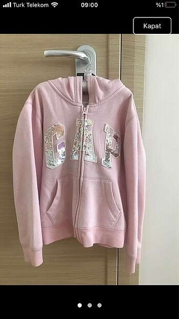 Gap kapuşonlu sweatshirt 8 yaş