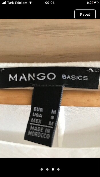 m Beden Mango tişört m beden