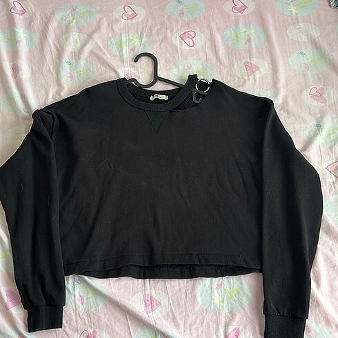 LTB Yırtık Detaylı Crop Sweatshirt