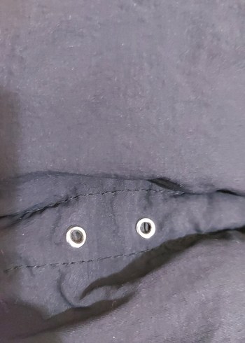 Siyah Mini Oversize Fermuarlı Kışlık Mont - Görsel 3